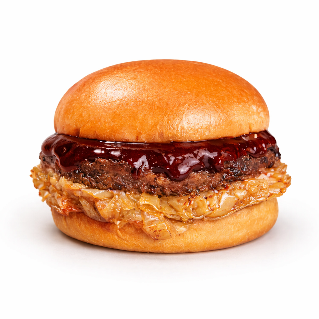 Black/Red Sauce Beef Burger