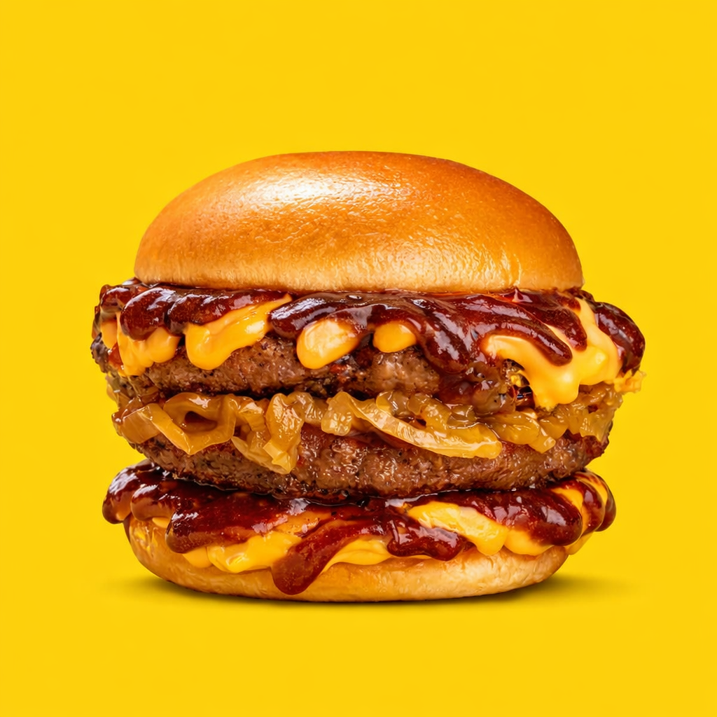 Cheesy BBQ Double XL Beef Burger