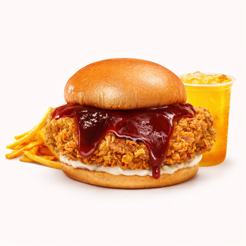 ChiMate Black/Red Sauce Chicken Burger