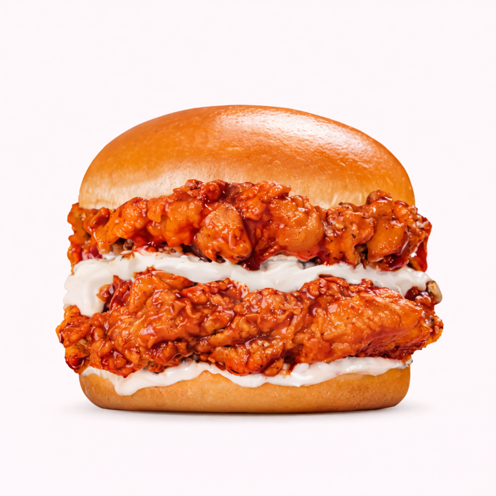 Double Chicken Burger Korean Spicy